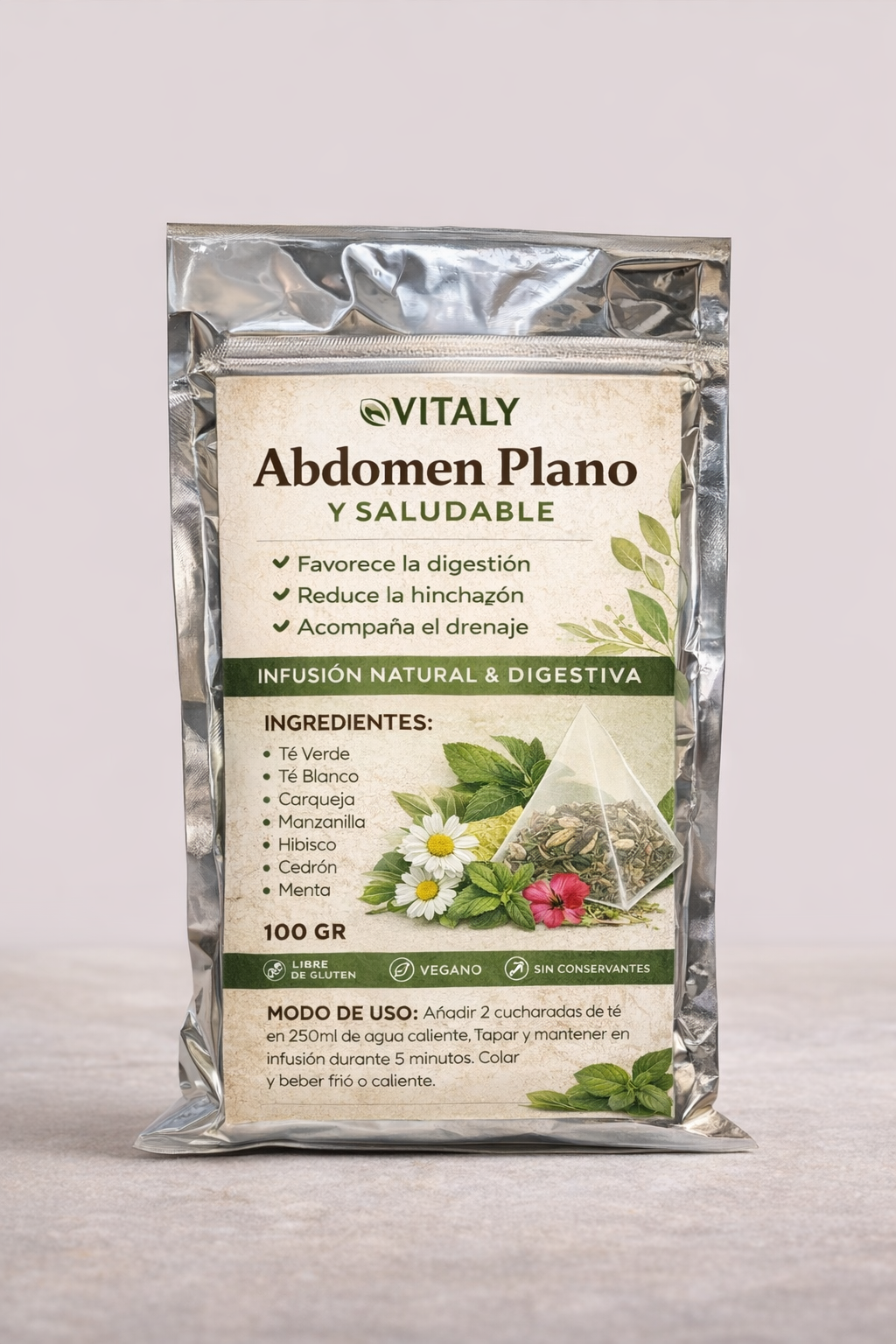 Té Digestivo Detox 100g (Potencia el Drenaje y Reduce la Hinchazón)
