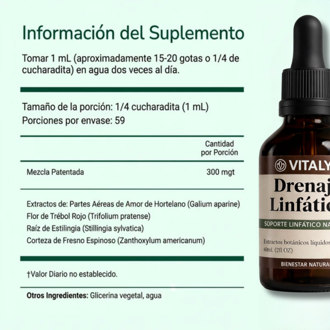 Vitaly™ | Drena Naturalmente la Hinchazón del Rostro, Abdomen y Piernas