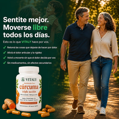 VITALY - Cápsulas Premium de Triple Acción Antiinflamatoria