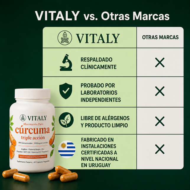 VITALY - Cápsulas Premium de Triple Acción Antiinflamatoria