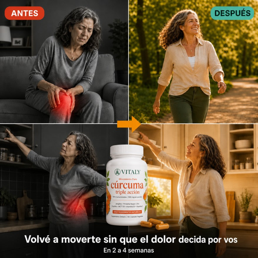 VITALY - Cápsulas Premium de Triple Acción Antiinflamatoria