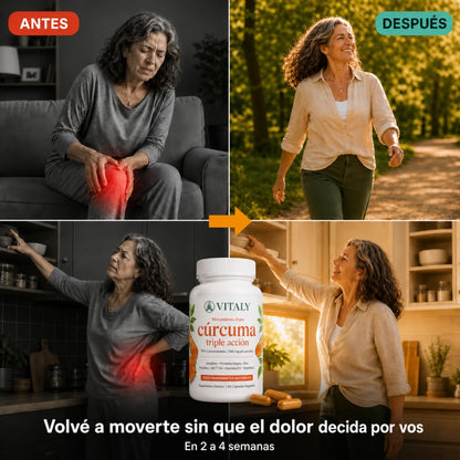VITALY - Cápsulas Premium de Triple Acción Antiinflamatoria